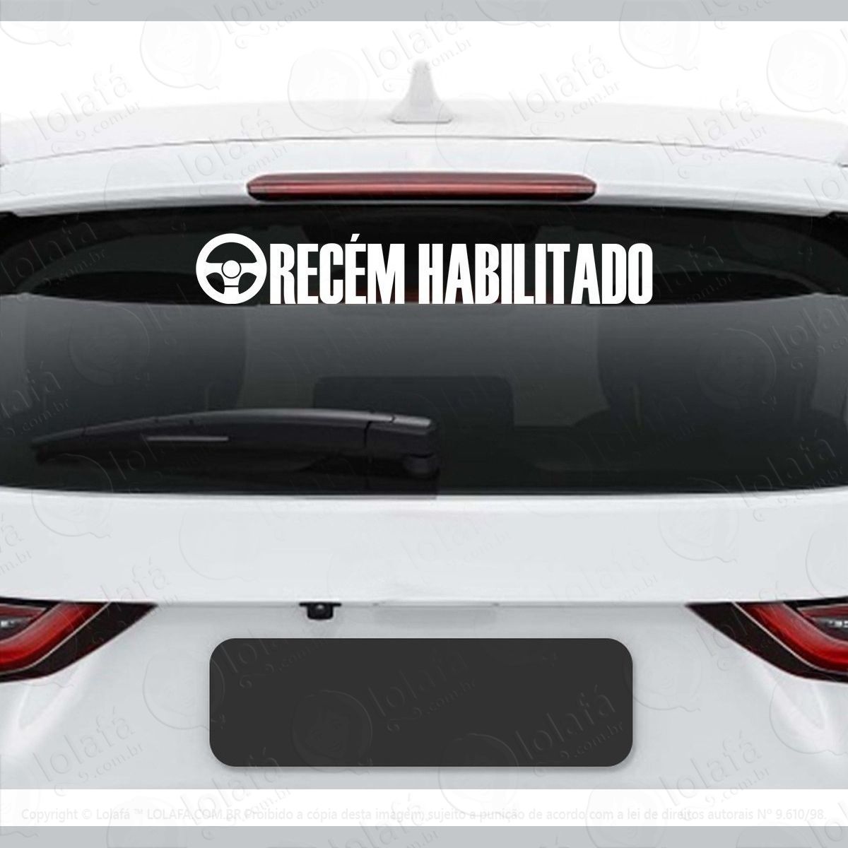 adesivo recém habilitado carta nova carro vidro vinil mod:3074