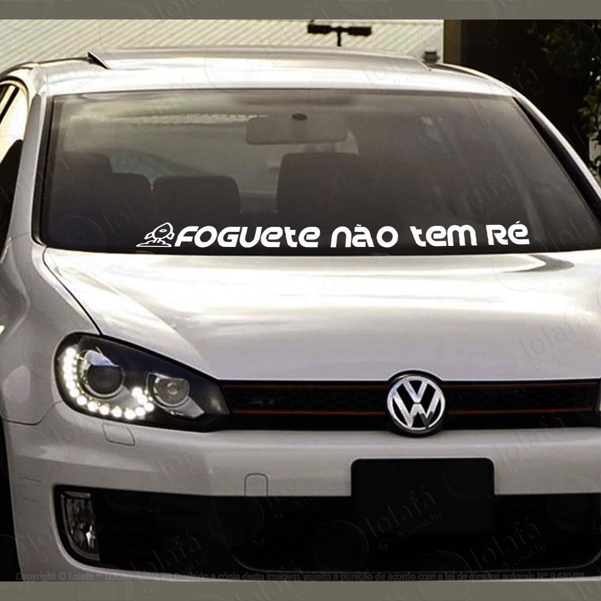 adesivo para brisa foguete não tem ré carro rebaixado dub mod:3095