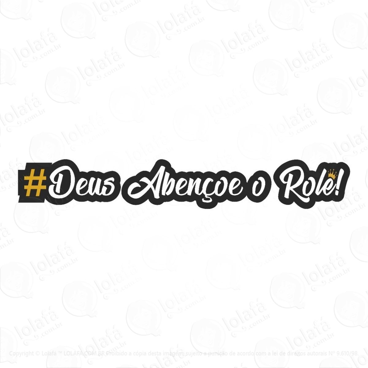 2 adesivos frase deus abençoe o role carro rebaixado som mod:3121