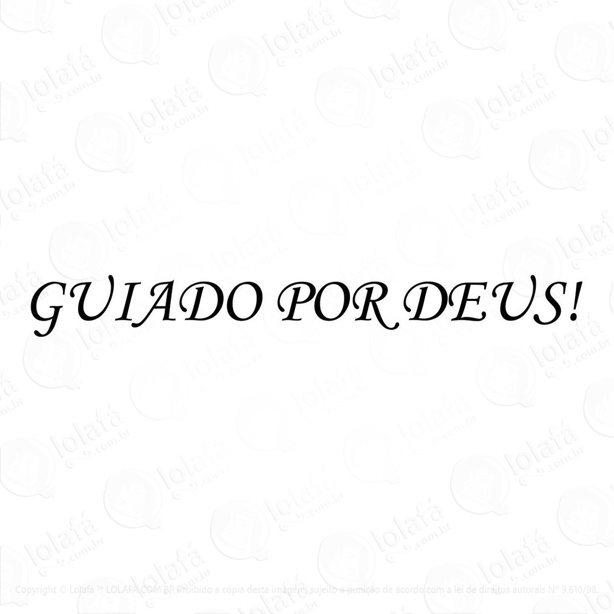 adesivo guiado por deus frase carro caminhão vidro mod:3123