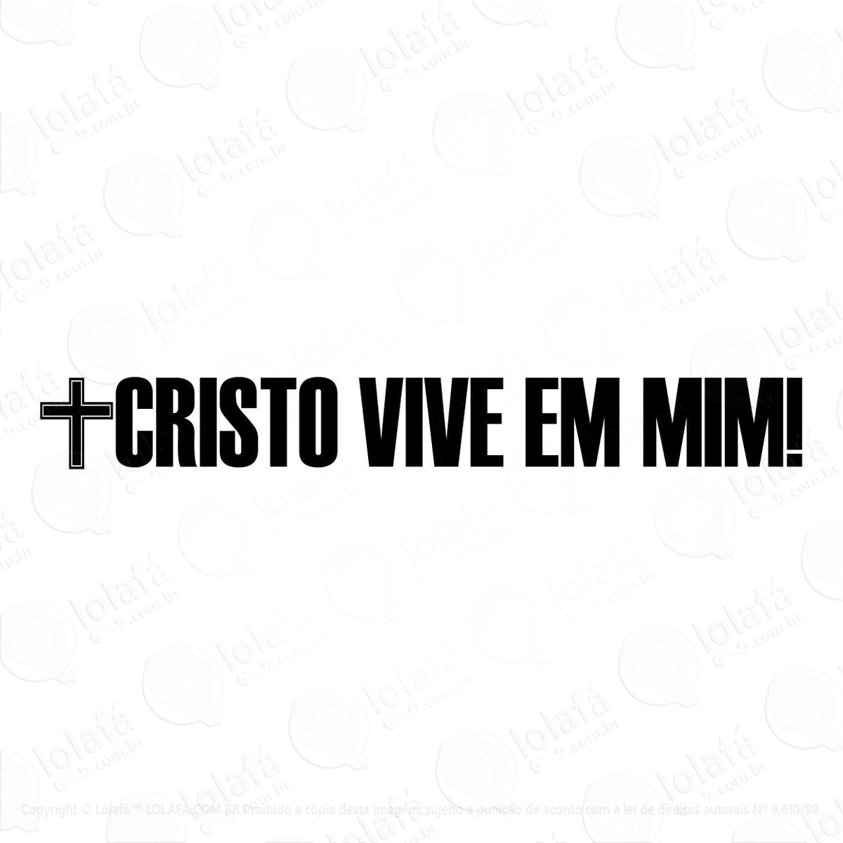 Adesivo Frase Para Carro Cristo Vive Em Mim Cristão Mod:3131