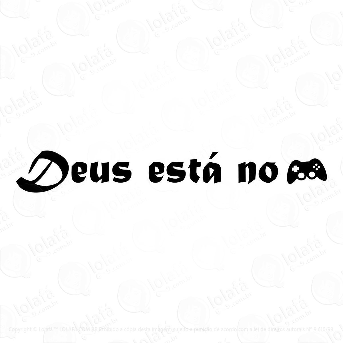 adesivo para carro deus esta no controle frase auto mod:3134