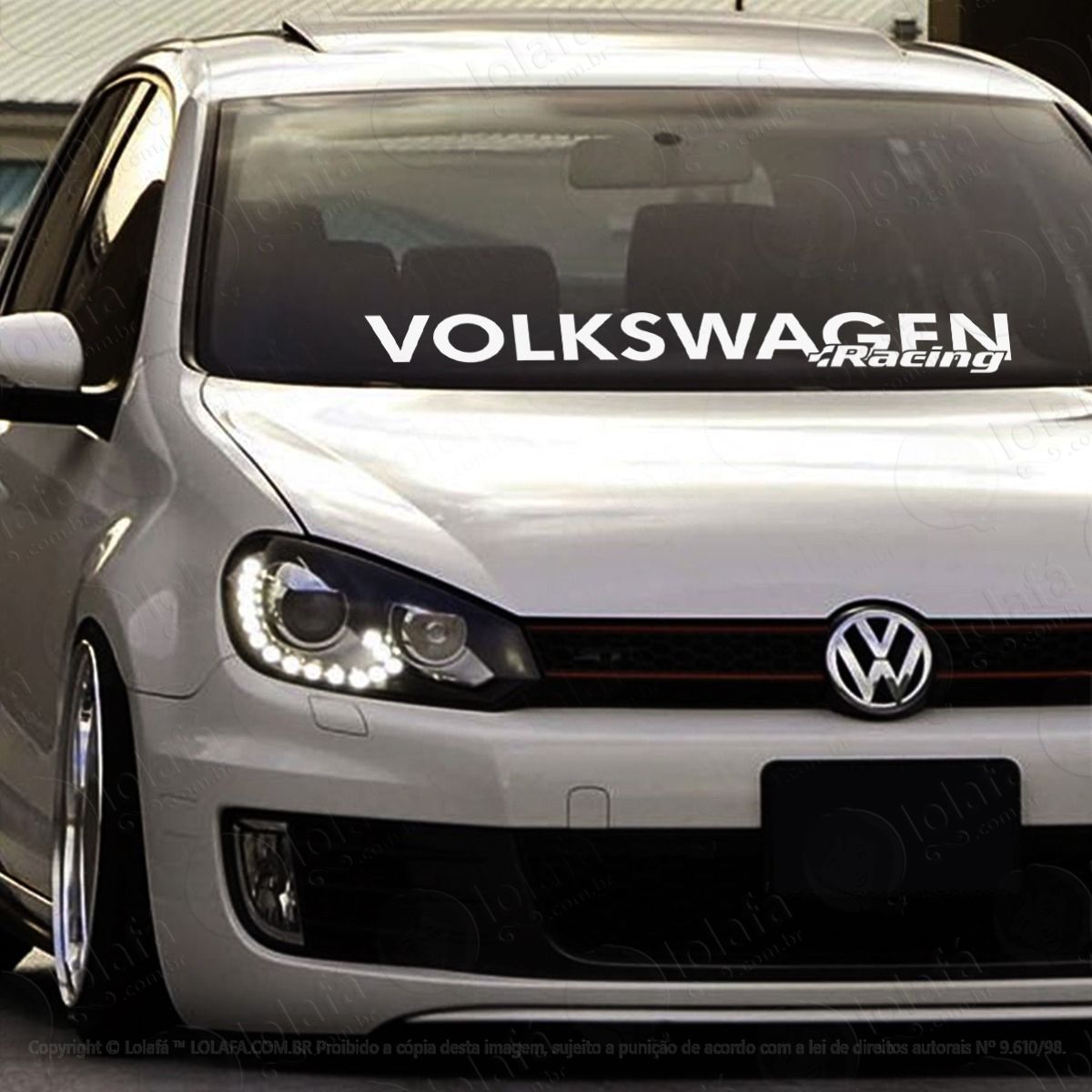 adesivo parabrisa volkswagem racing som automotivo turbo dub mod:3140