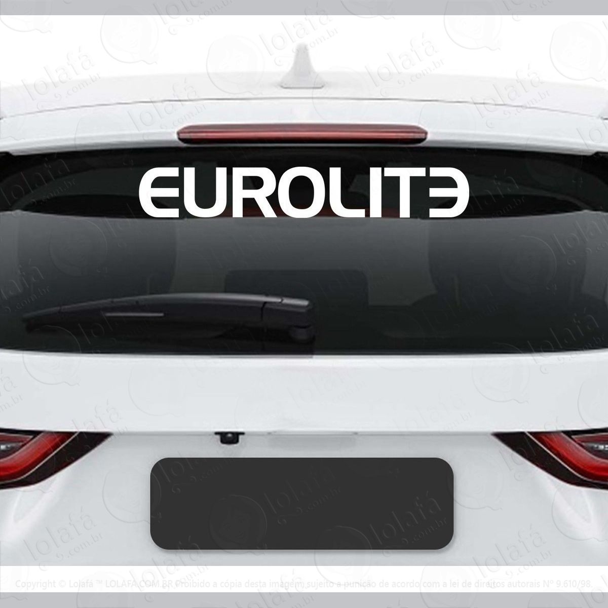 Adesivo Eurolite Carro Rebaixado Turbo Som Vidro Vinil Mod:3201