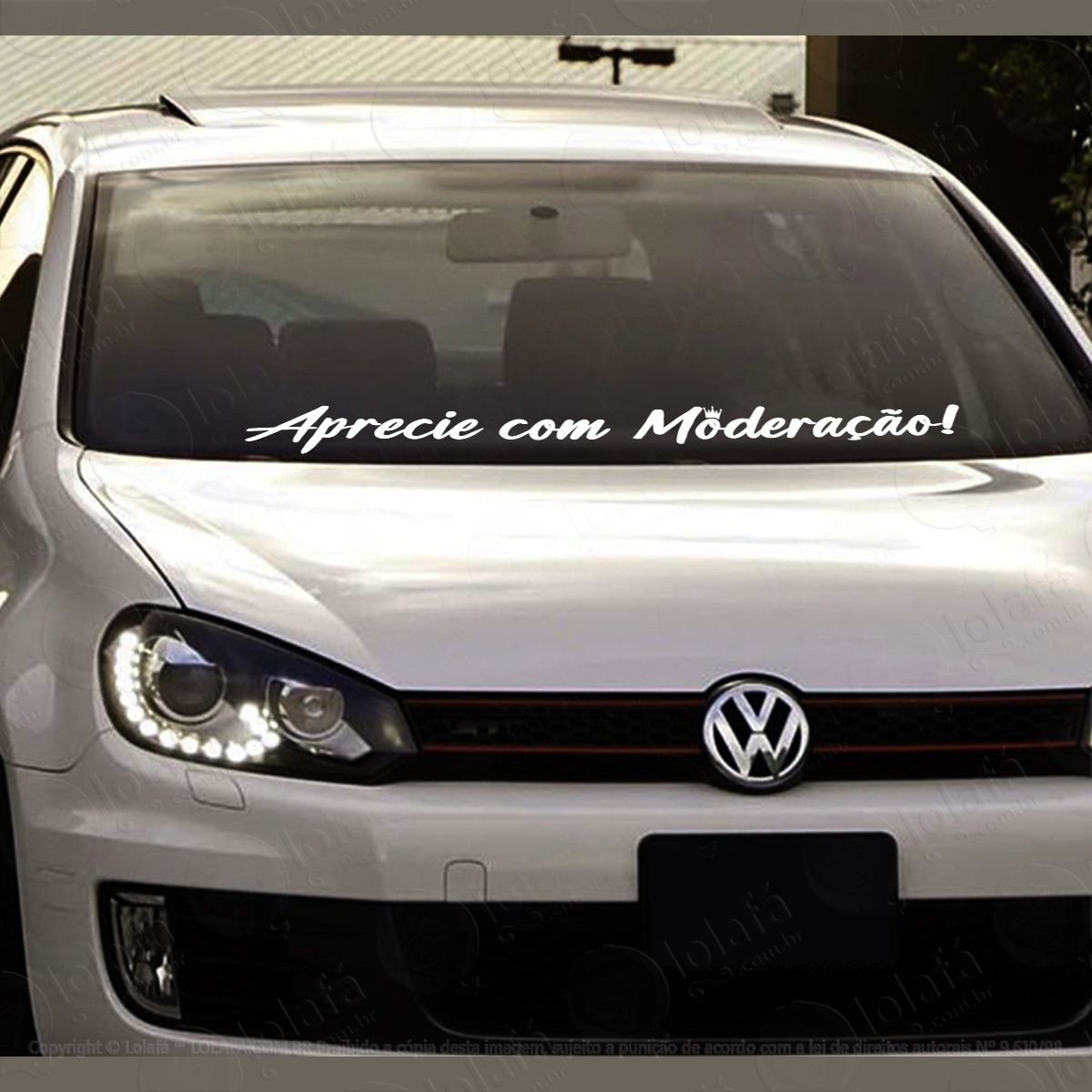 adesivo parabrisa aprecie com moderação som automotivo dub mod:3384
