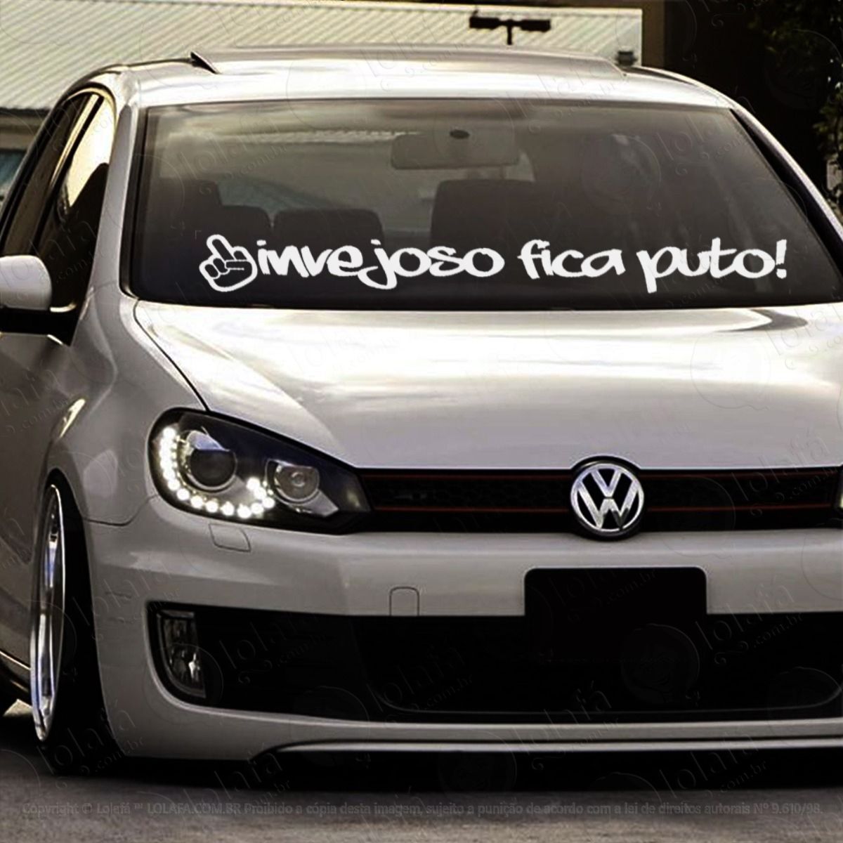 adesivo parabrisa invejoso fica puto frase rebaixado dub mod:3742