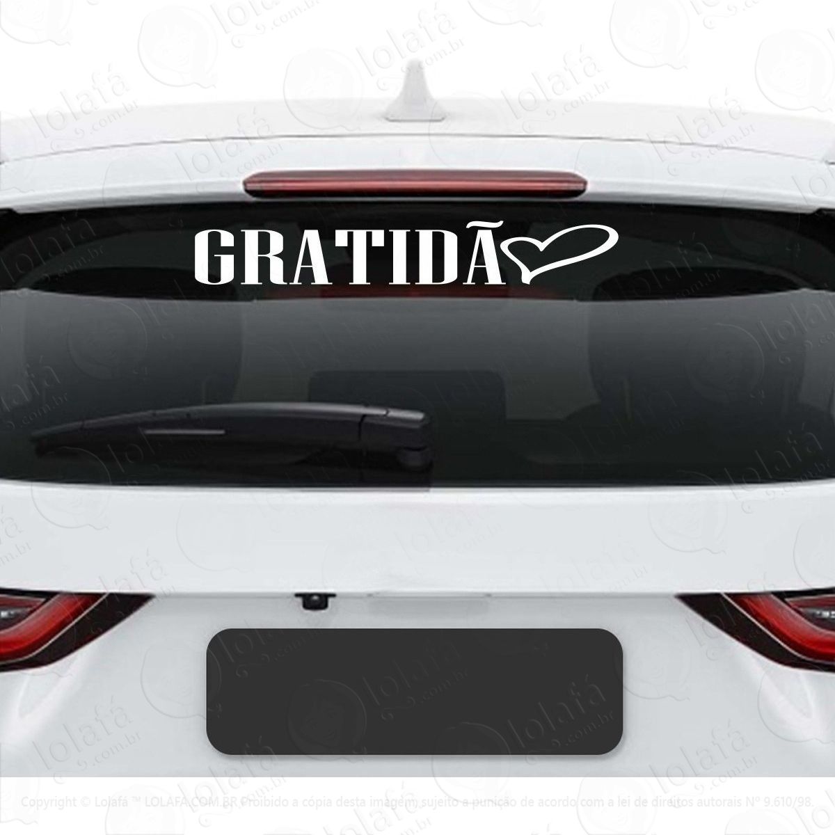 adesivo vidro traseiro gratidão automotivo frase carro mod:3762