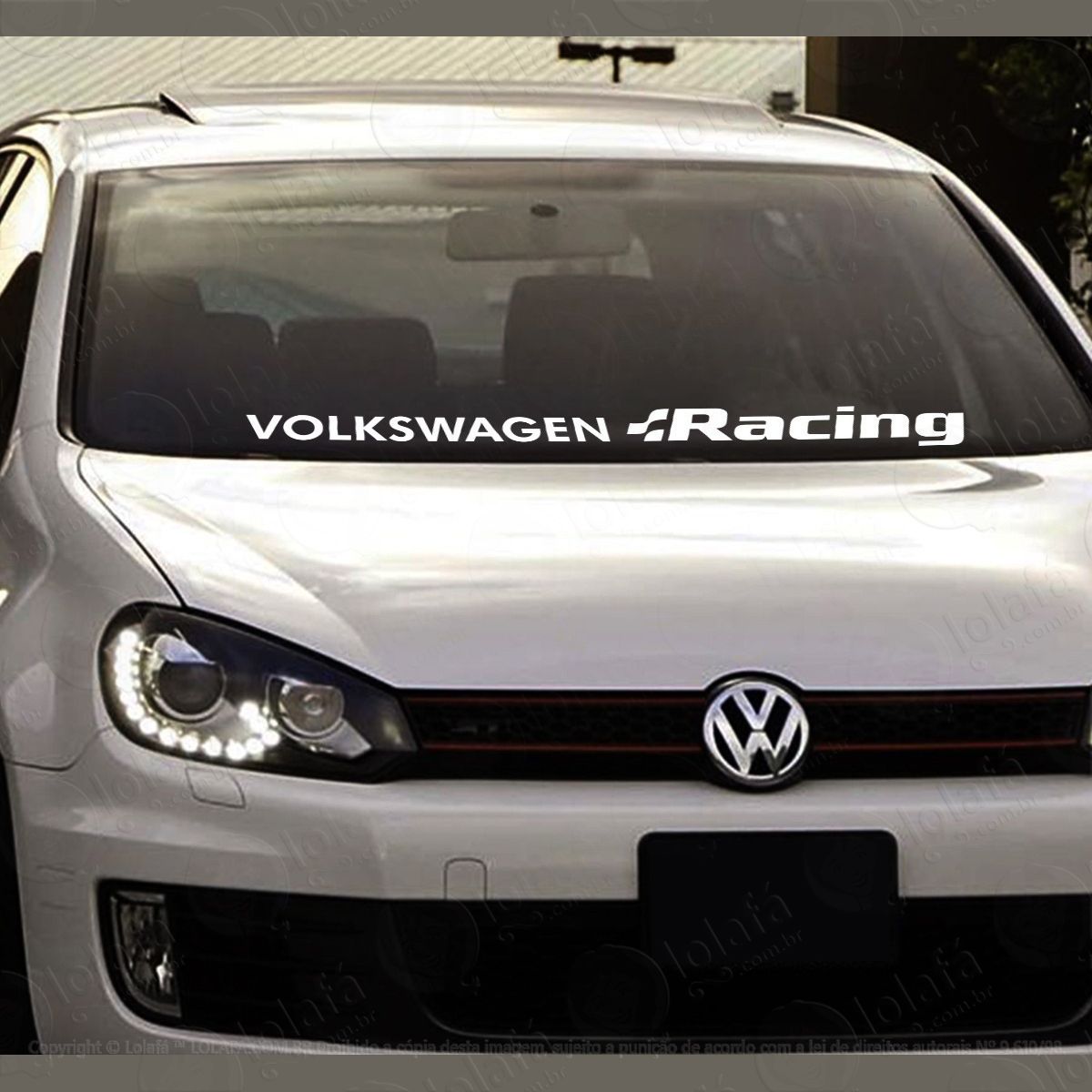 Adesivo Para Brisa Volks Wagem Racing Tuning Carro Rebaixado Mod:3782