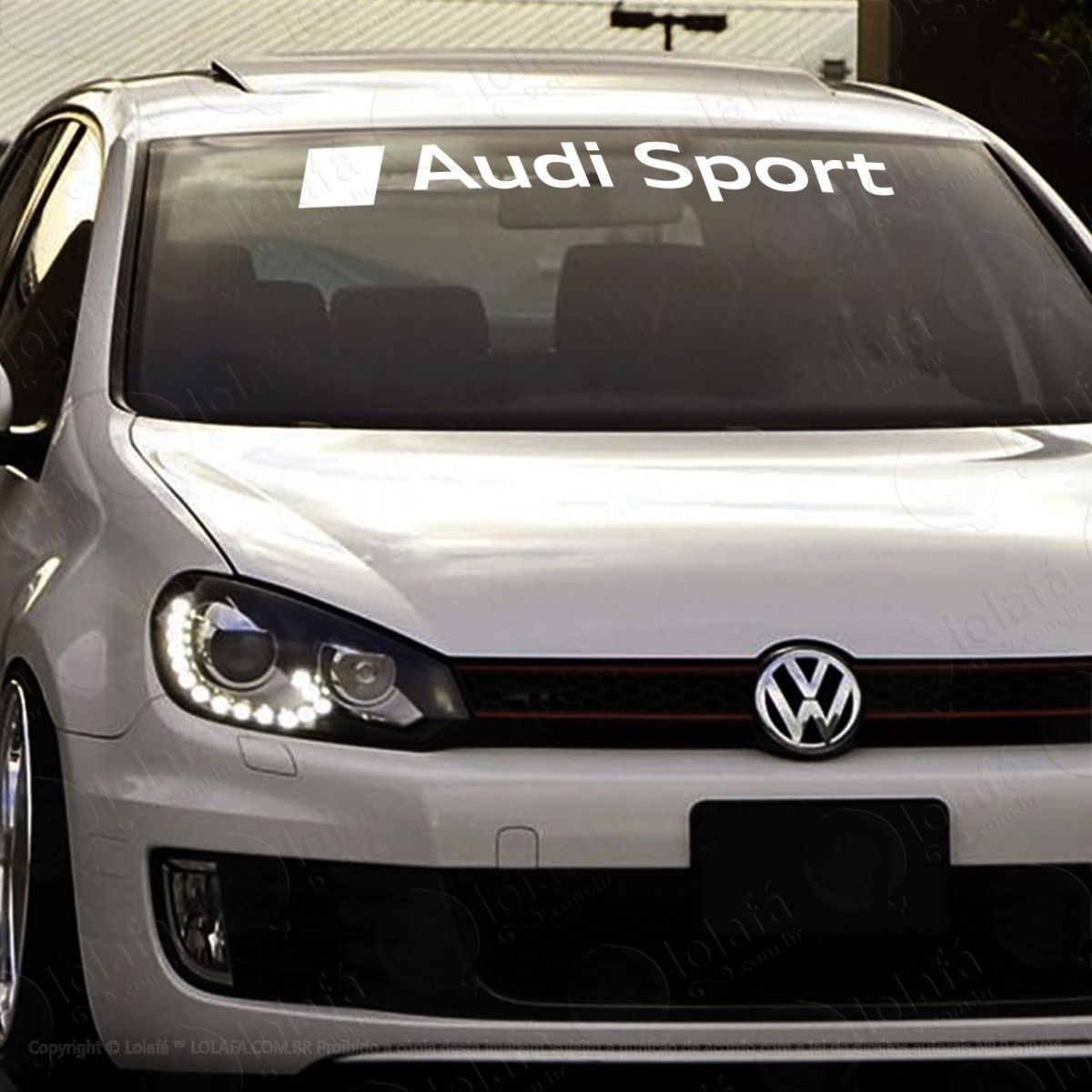 Adesivo Para Brisa Audi Sport Som Automotivo Carro Rebaixado Mod:3783