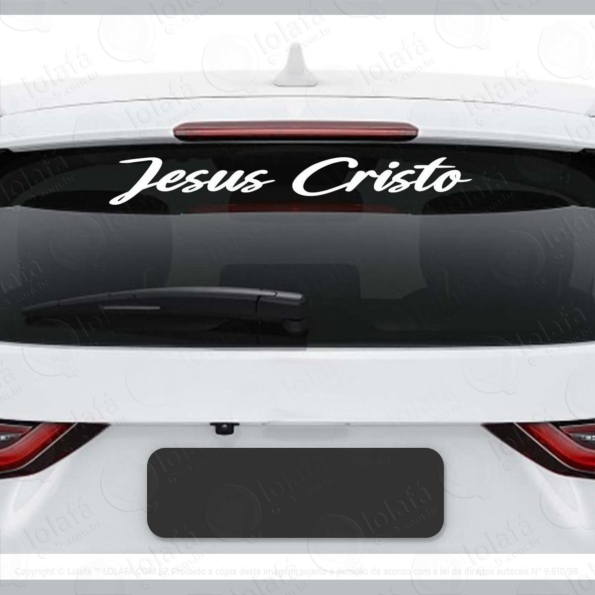adesivo vidro traseiro jesus cristo frase carro automotivo mod:3813