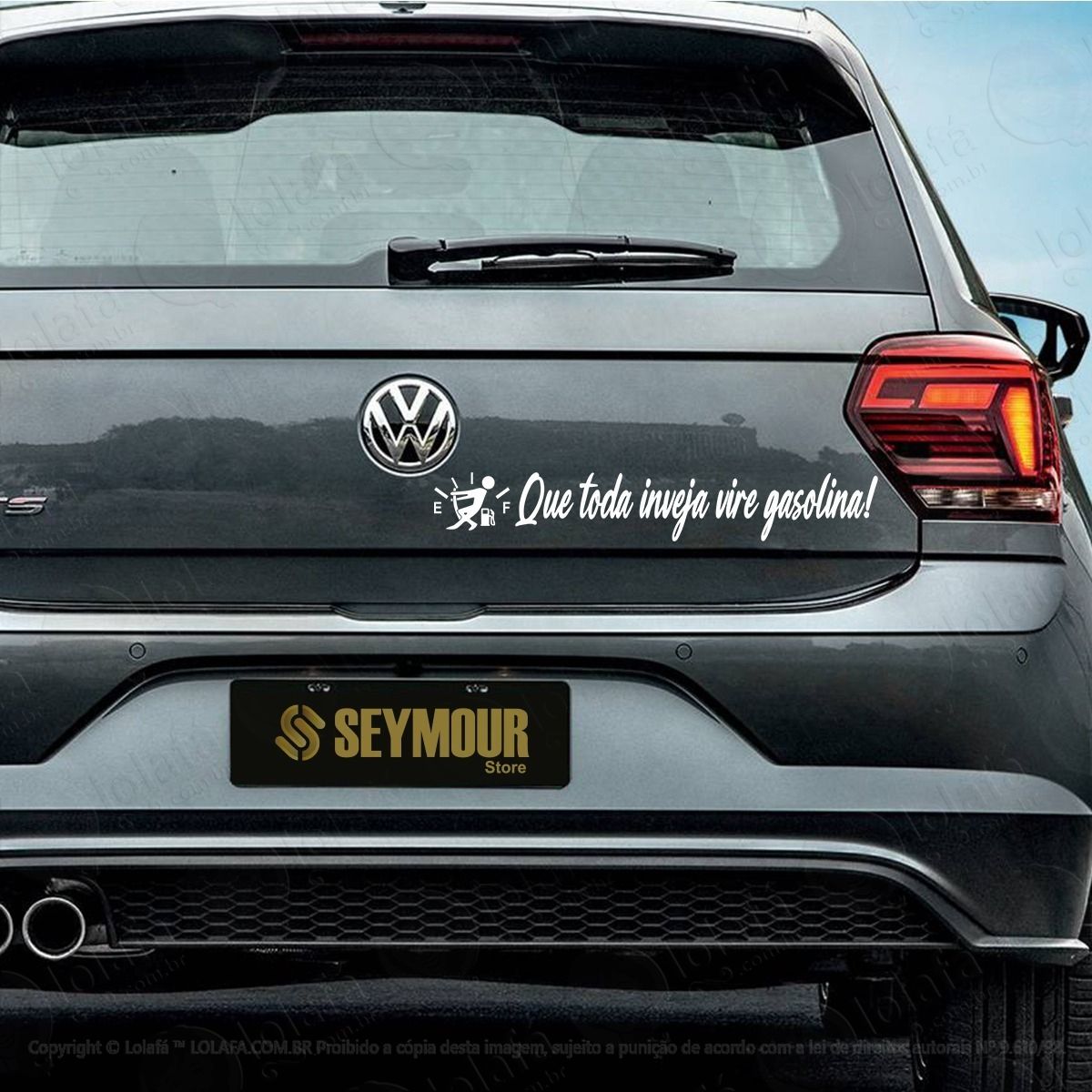 Adesivo Frase Que Toda Inveja Vire Gasolina Carro Rebaixado Mod:3836
