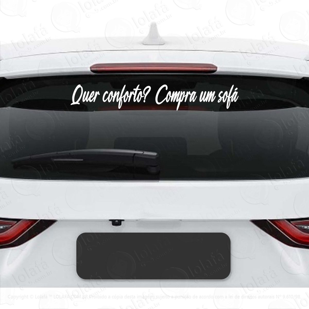 adesivo frase quer conforto compre um sofá tuning dub baixo mod:3847