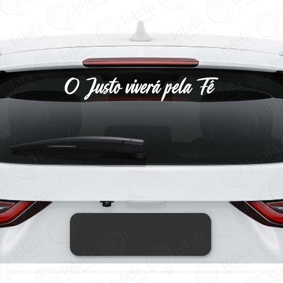 adesivo frase o justo viverá pela fé católico gospel mod:3867