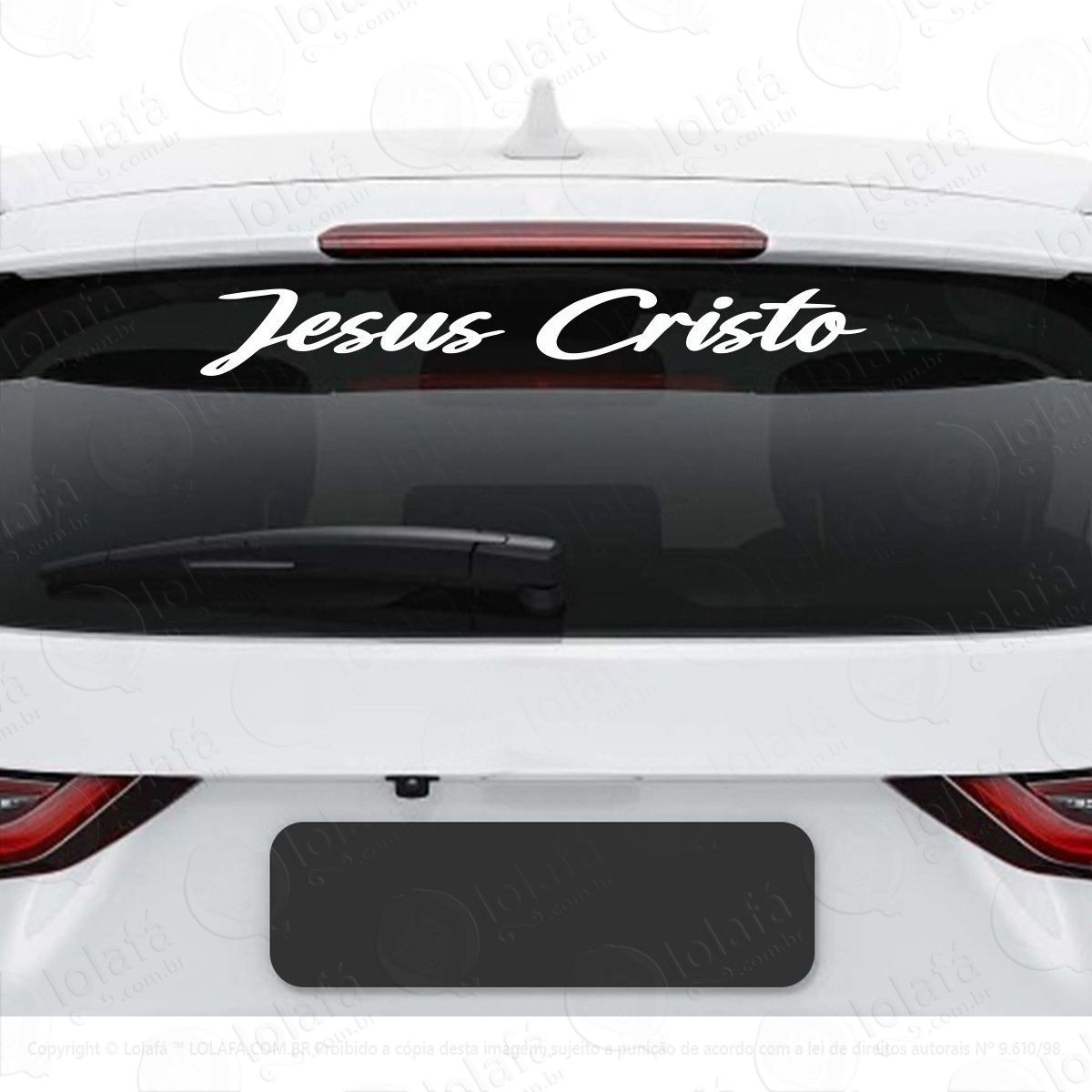 adesivo vidro traseiro jesus cristo frase carro automotivo mod:3873