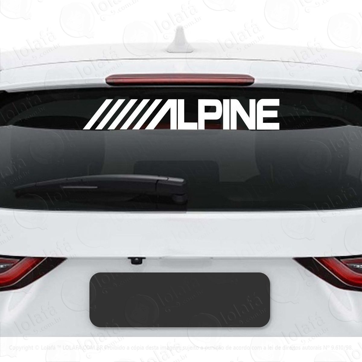 adesivo frase alpine carro rebaixado som auto dub tuning mod:3875