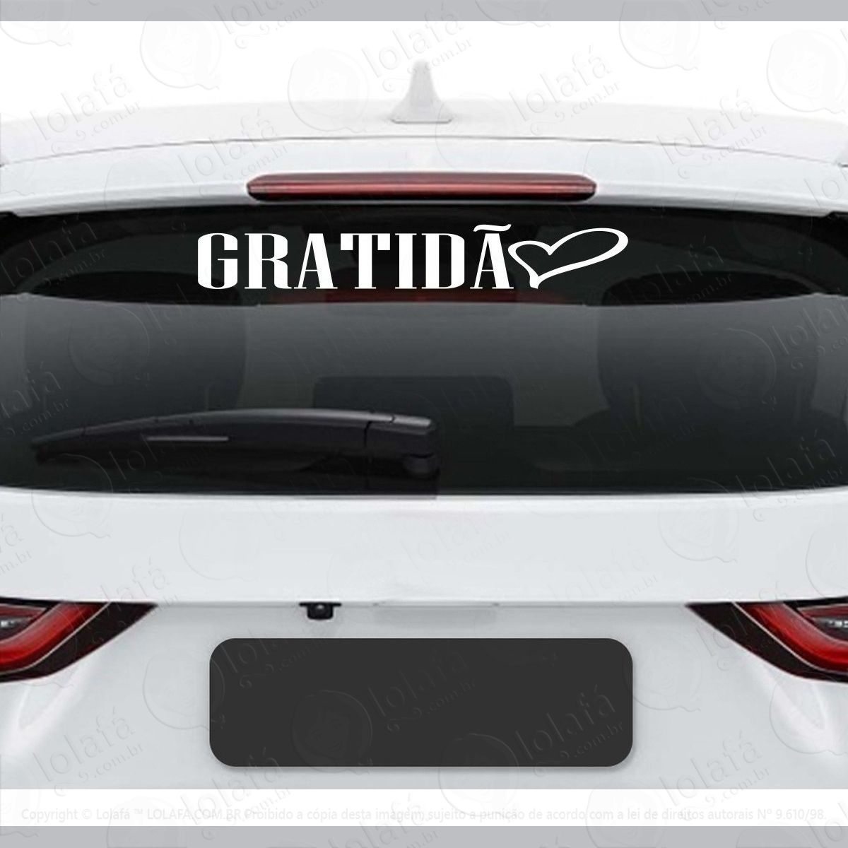 adesivo vidro traseiro gratidão automotivo frase carro mod:3889