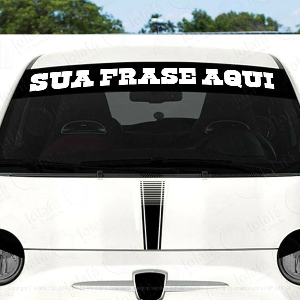 adesivo parabrisa personalizado frase nome carro rebaixado mod:3945