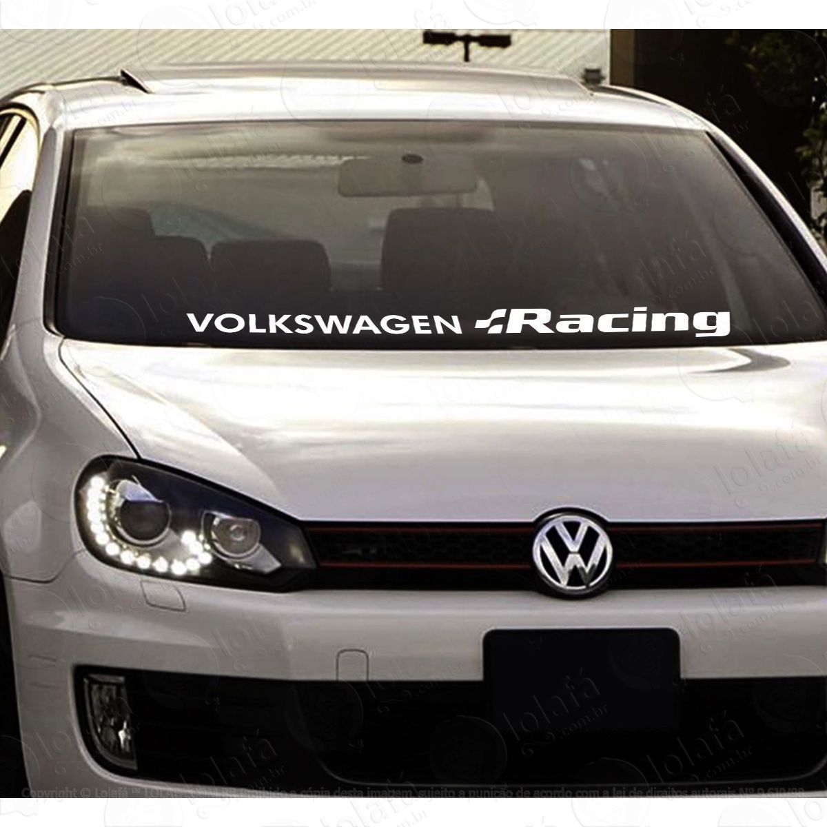 adesivo parabrisa volks wagem racing tuning carro rebaixado mod:3959