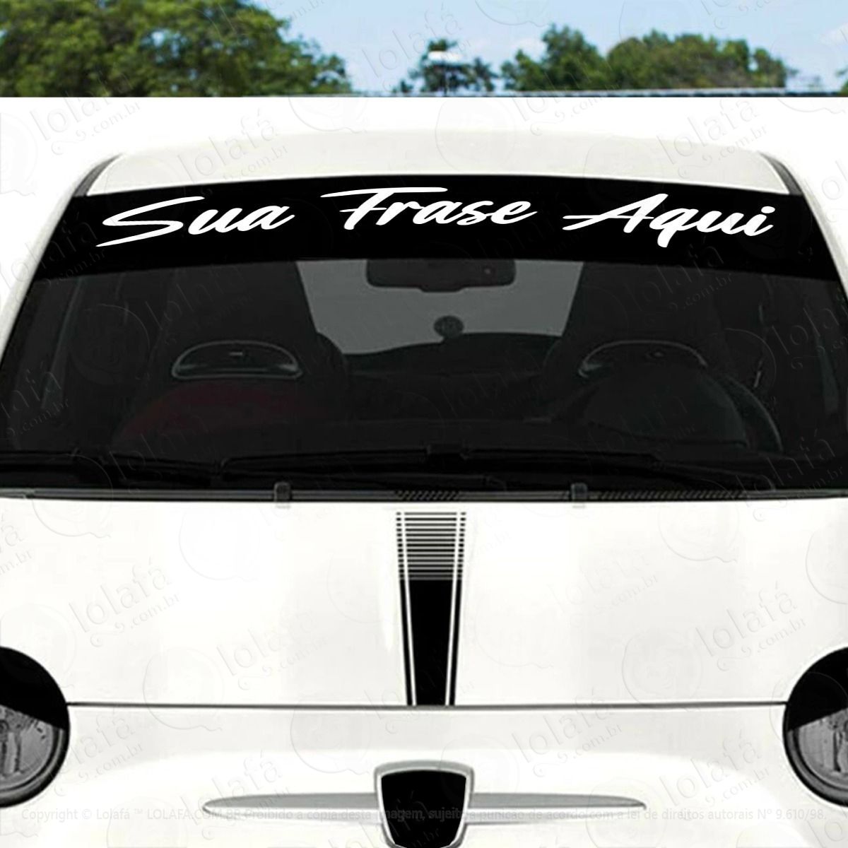 adesivo parabrisa personalizado frase nome carro rebaixado mod:3963