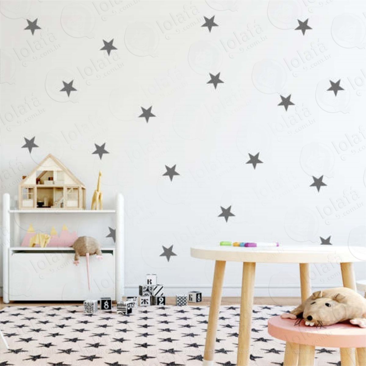 100 estrelas adesivo de parede estrela mod:4060