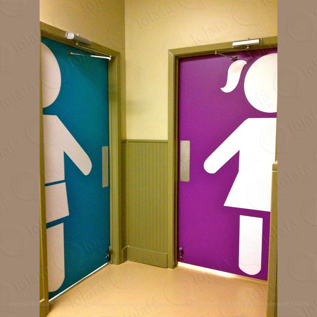 crianças porta de banheiro adesivo vinil escola biblioteca adesivos para porta mod:4091