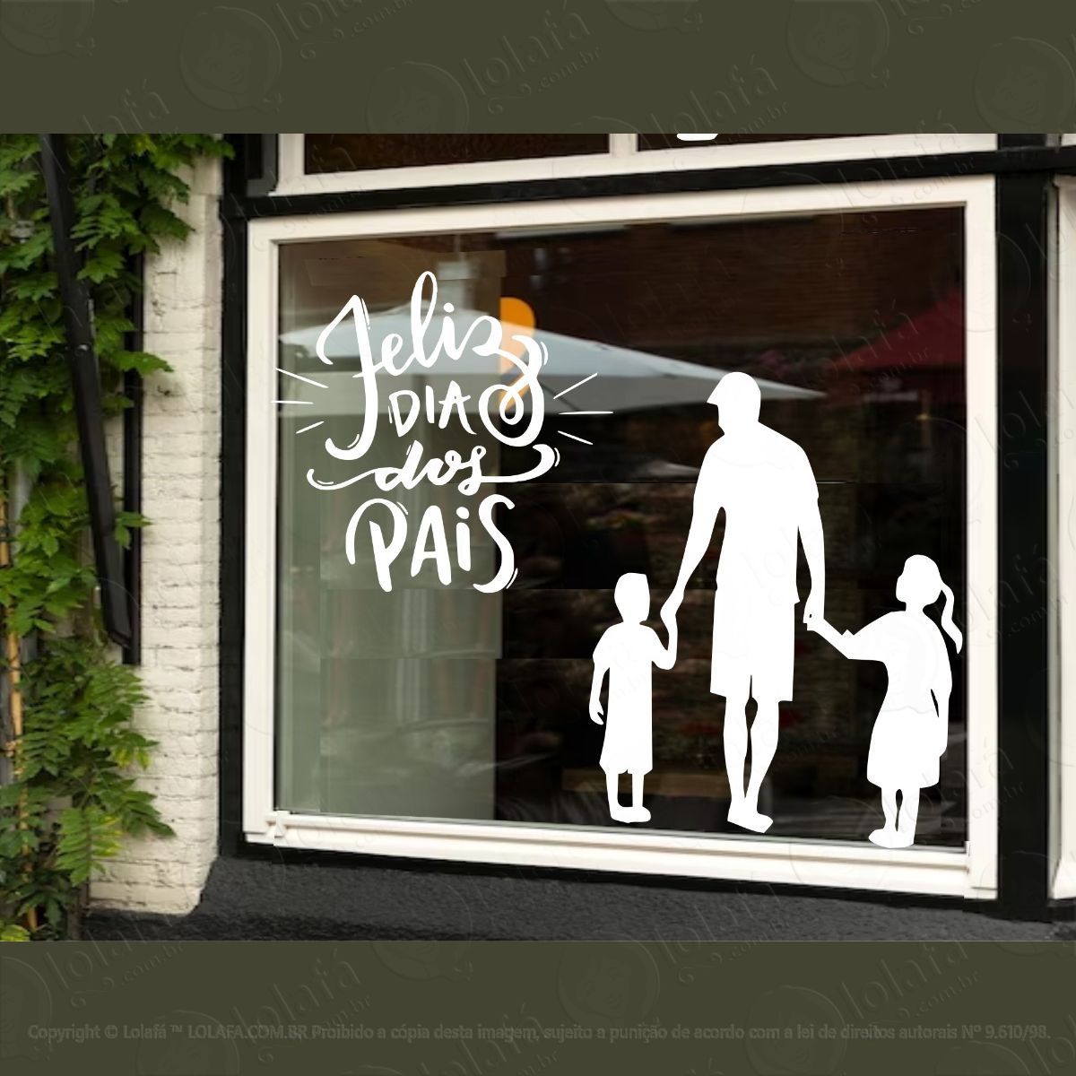 Adesivo Vitrine Dia Dos Pais Loja Shopping Pai Mod:4092
