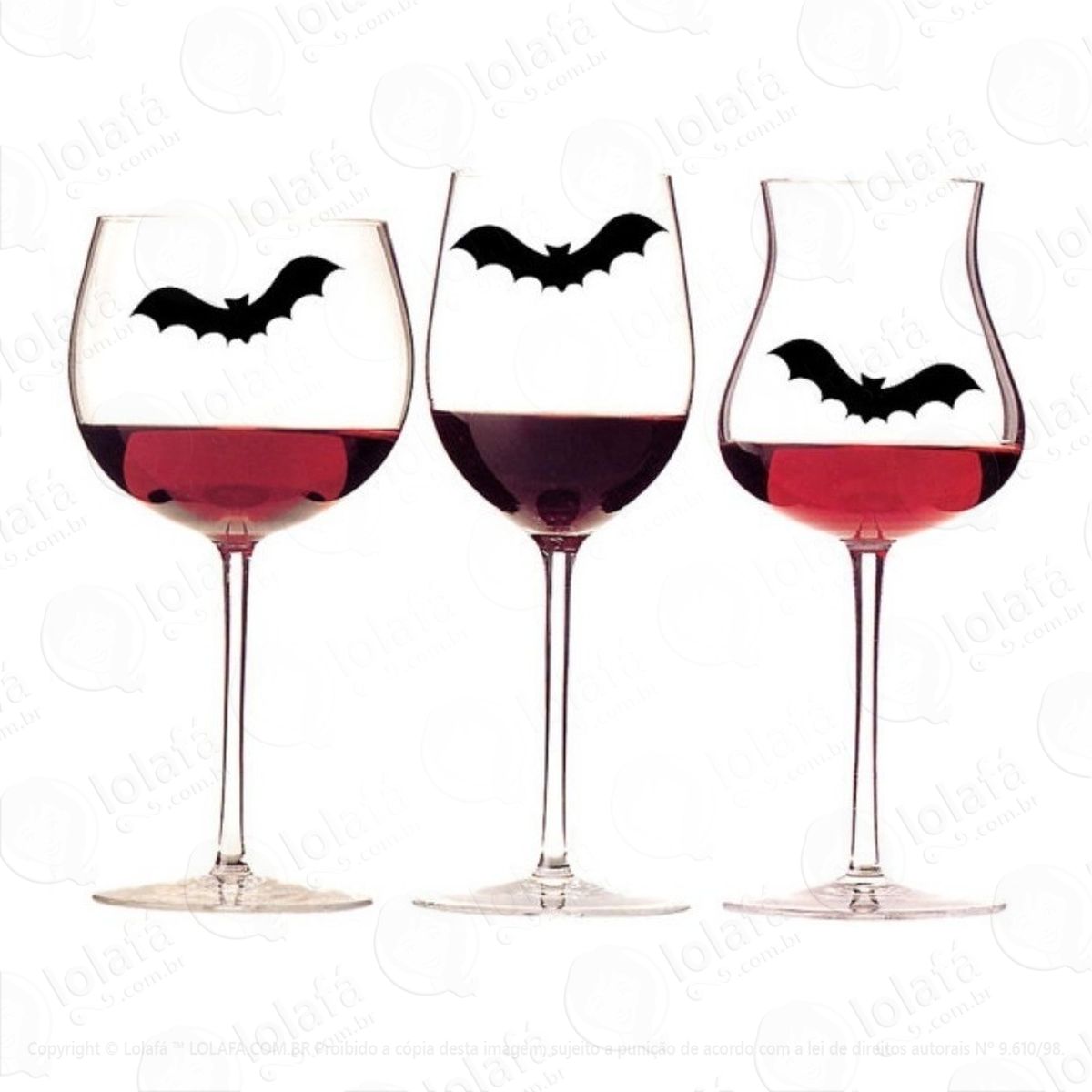 50 adesivos taças pratos morcegos decorativo halloween mod:4111