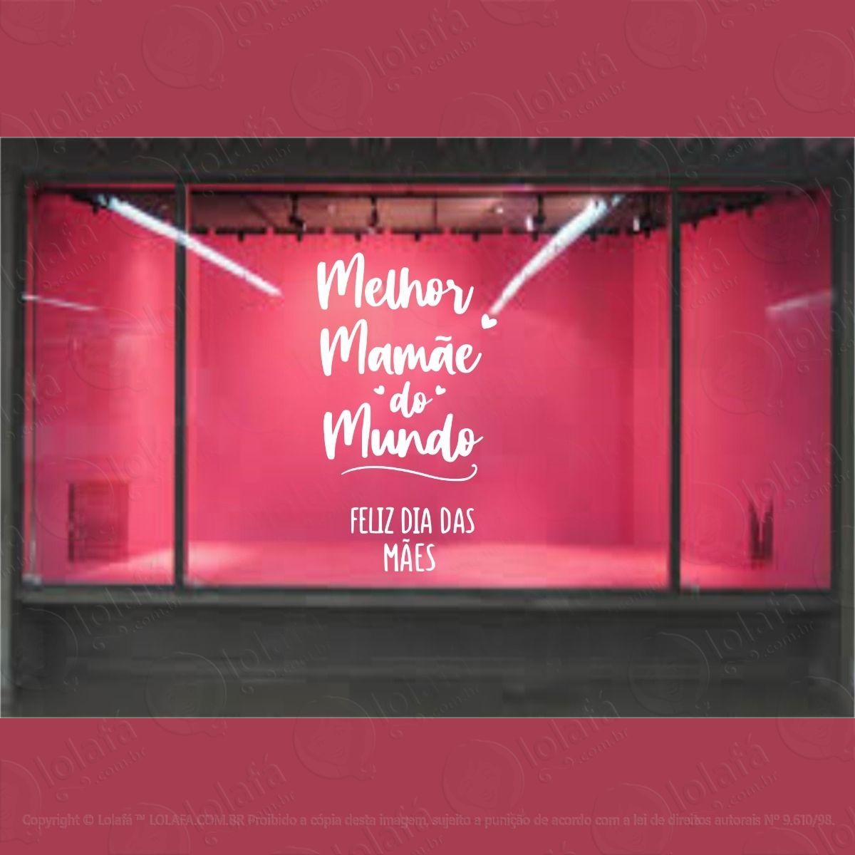 adesivo vitrine dia das mães loja condomínio decoração mod:4128