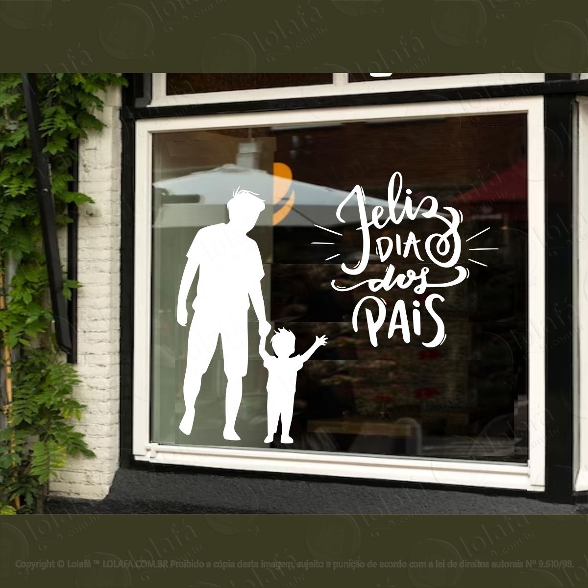 Adesivo Vitrine Dia Dos Pais Loja Shopping Pai Mod:4139