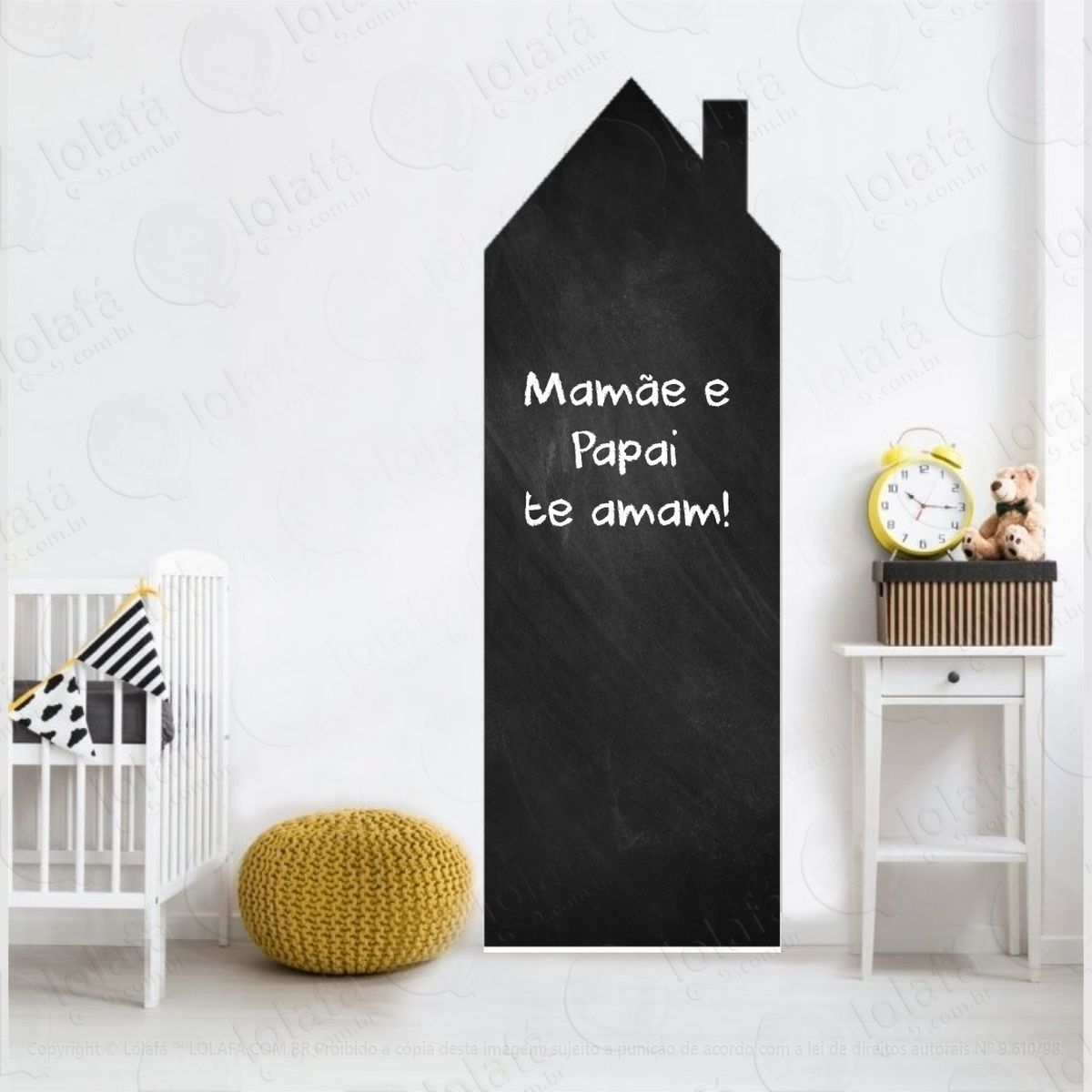 adesivo de parede lousa casinha chalkboard casa quarto adesivos lousa mod:4159