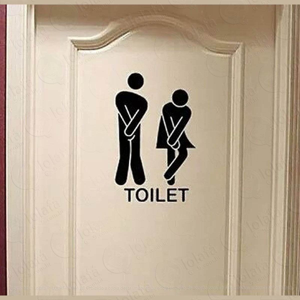 adesivo porta de banheiro toilet engraçado em vinil adesivos para porta mod:4161