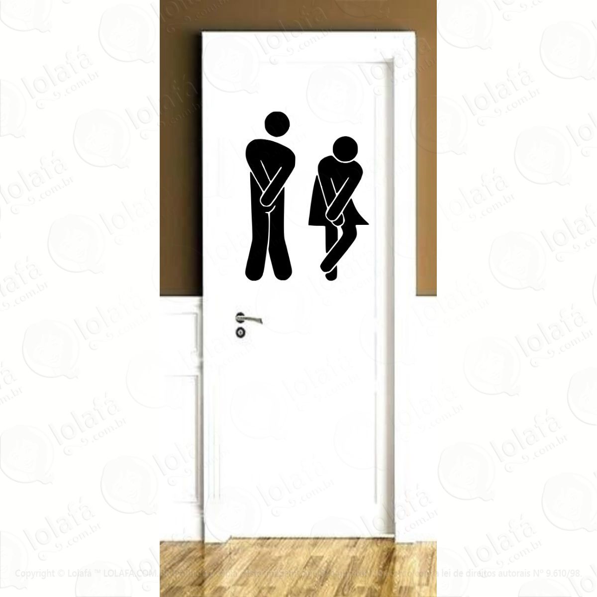 adesivo porta de banheiro toilet engraçado decoração adesivos para porta mod:4169