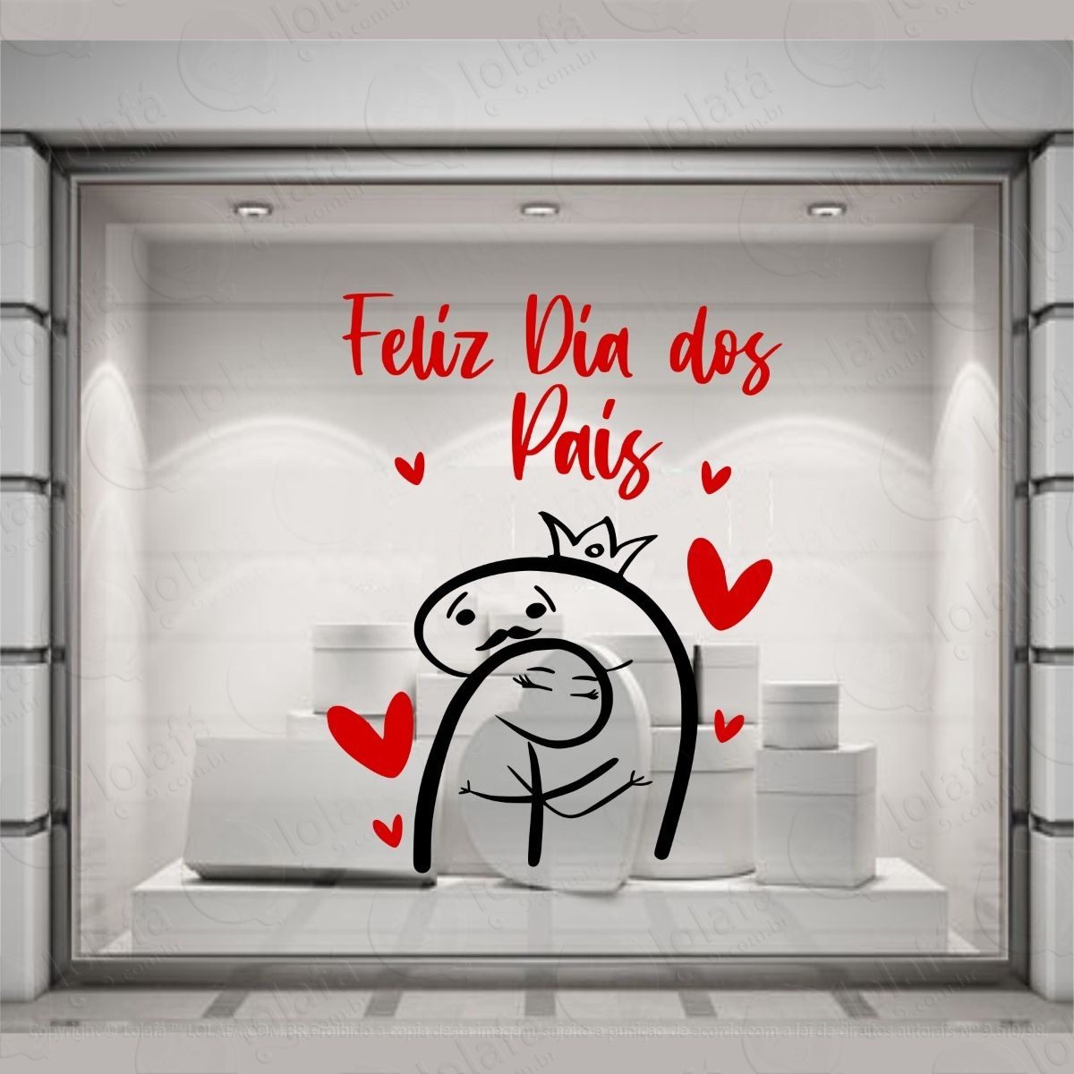 Adesivo Vitrine Dia Dos Pais Loja Shopping Flork Mod:4189