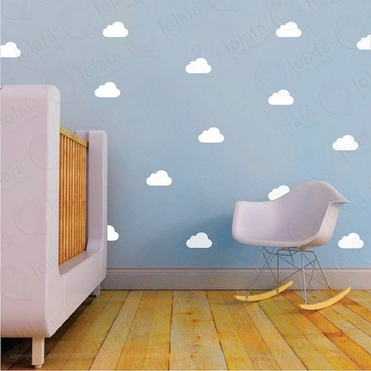 adesivo nuvem parede 100 unidades nuvens adesivos para quarto de bebê mod:4206
