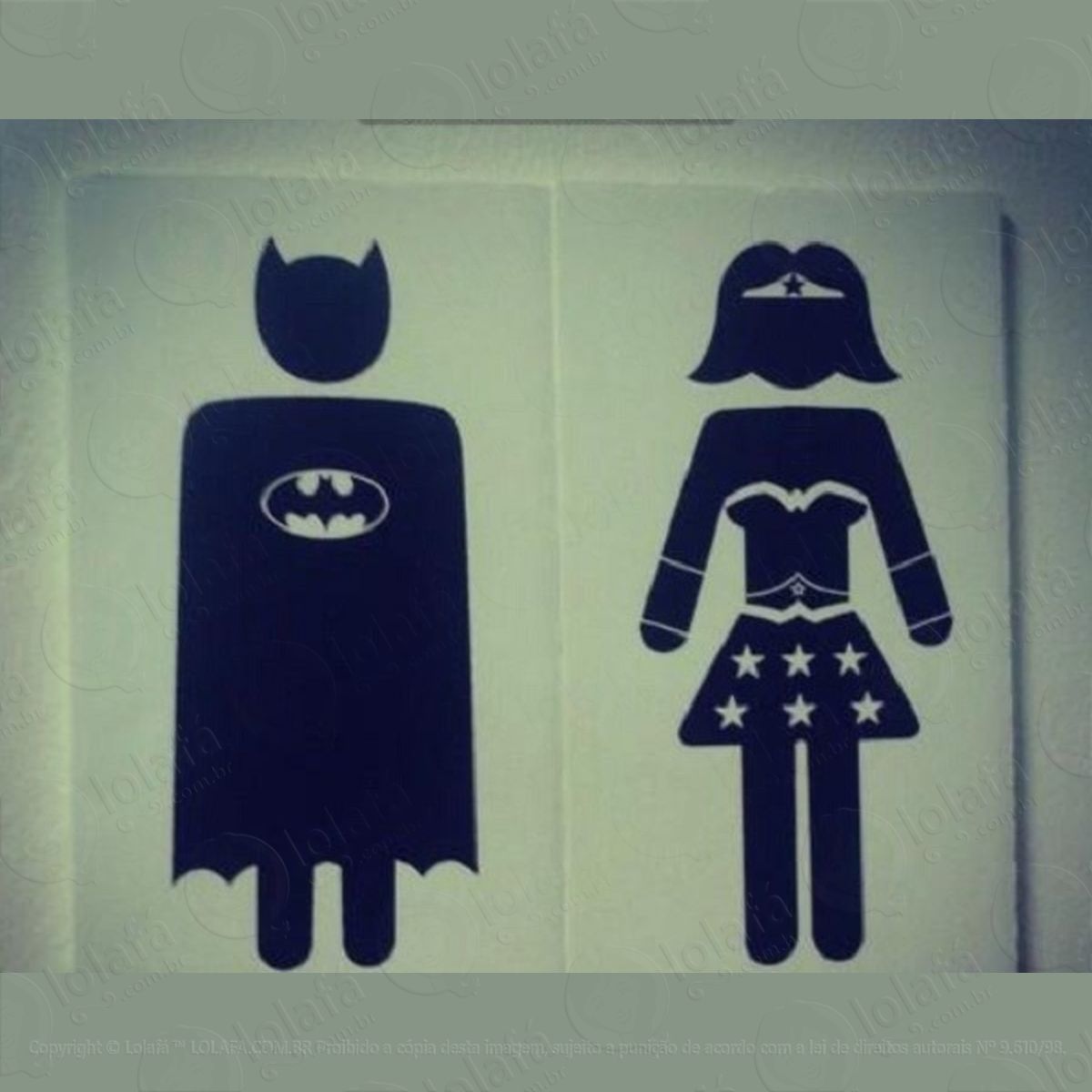 adesivo porta de banheiro toilet super heróis em vinil adesivos para porta mod:4271