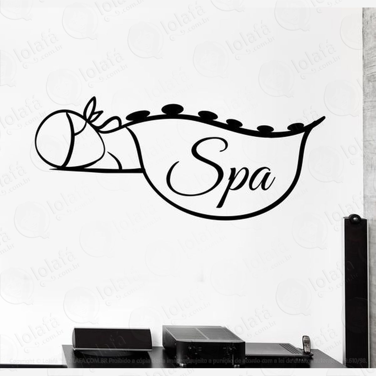 Adesivo De Parede Massagem Spa Vitrine Spa Decoração Mod:4333
