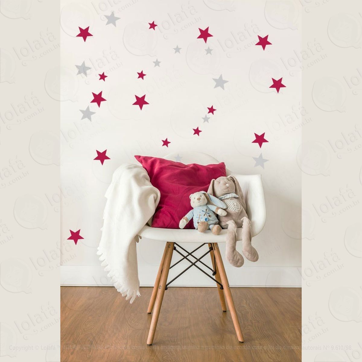 kit 160 estrelas adesivo de parede mod:4397