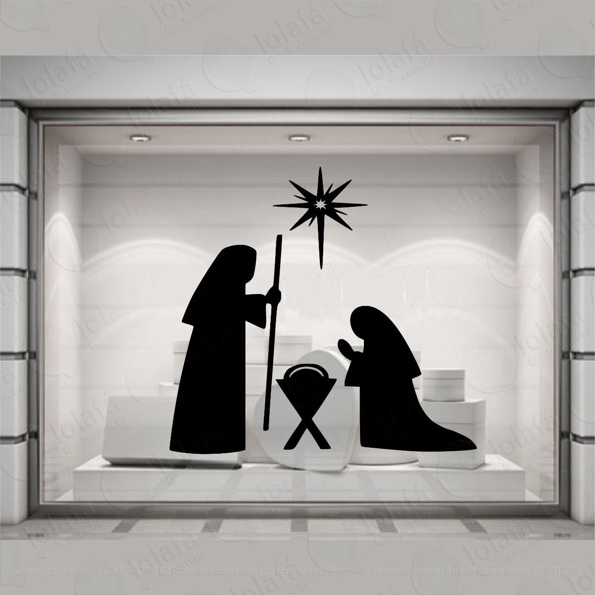 kit adesivo presépio de natal em vinil mod:4422