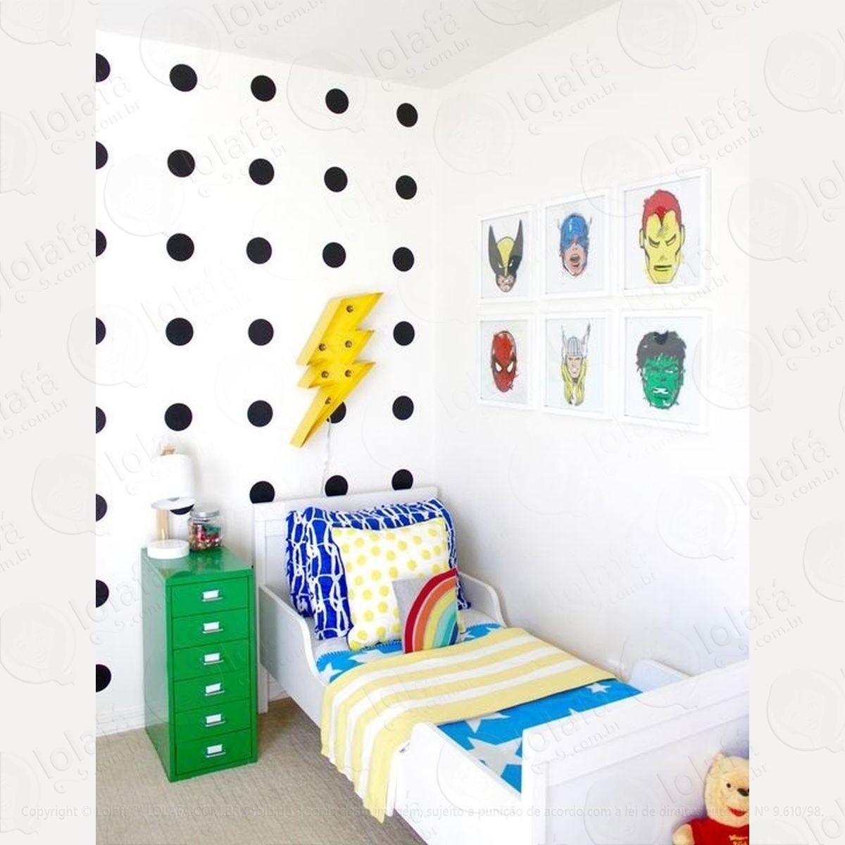 adesivo bolinhas 7cm parede 100 unidades bolinha dot mod:4505