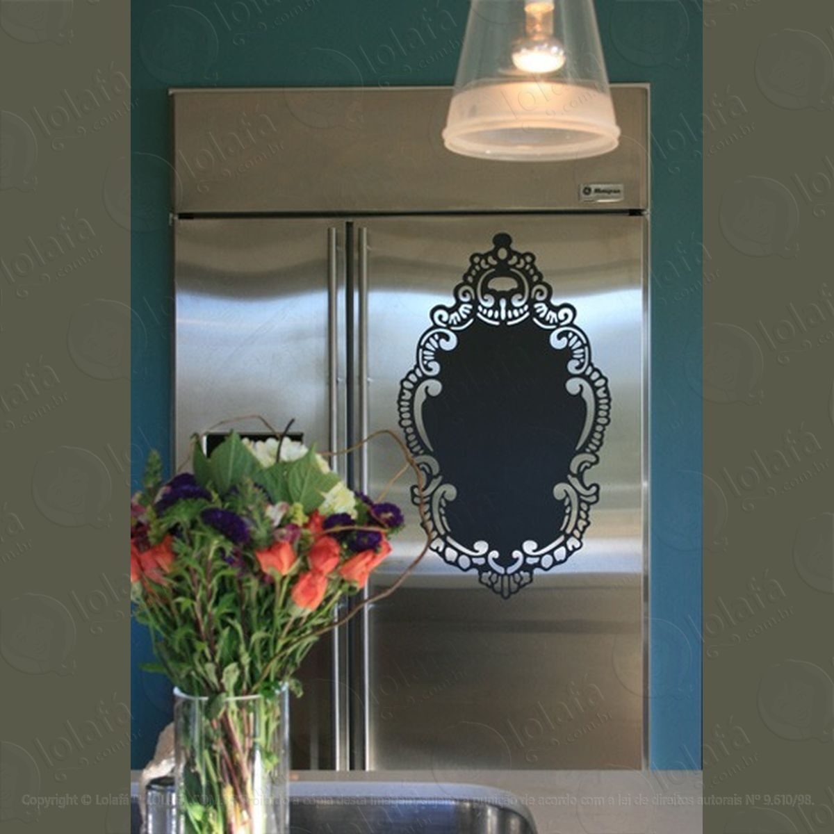adesivo de parede lousa chalkboard geladeira adesivos lousa mod:4558