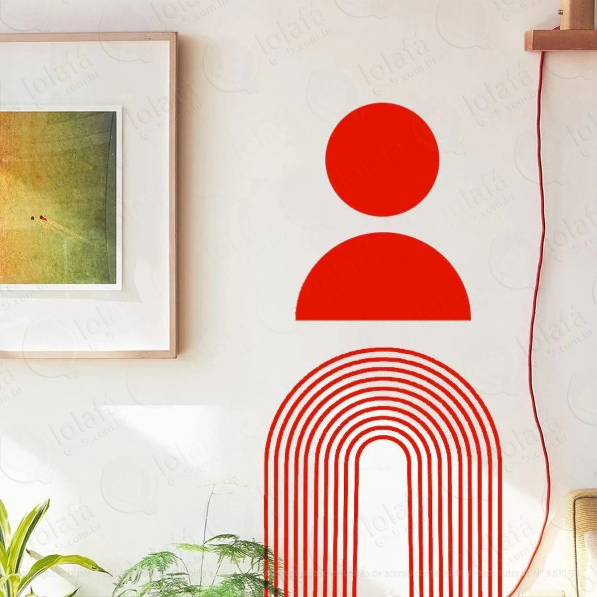 adesivo parede arcos arc boho decoração parede arte mod:4587