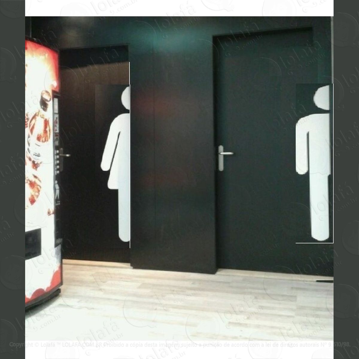 casal porta de banheiro adesivo vinil adesivos para porta mod:4606