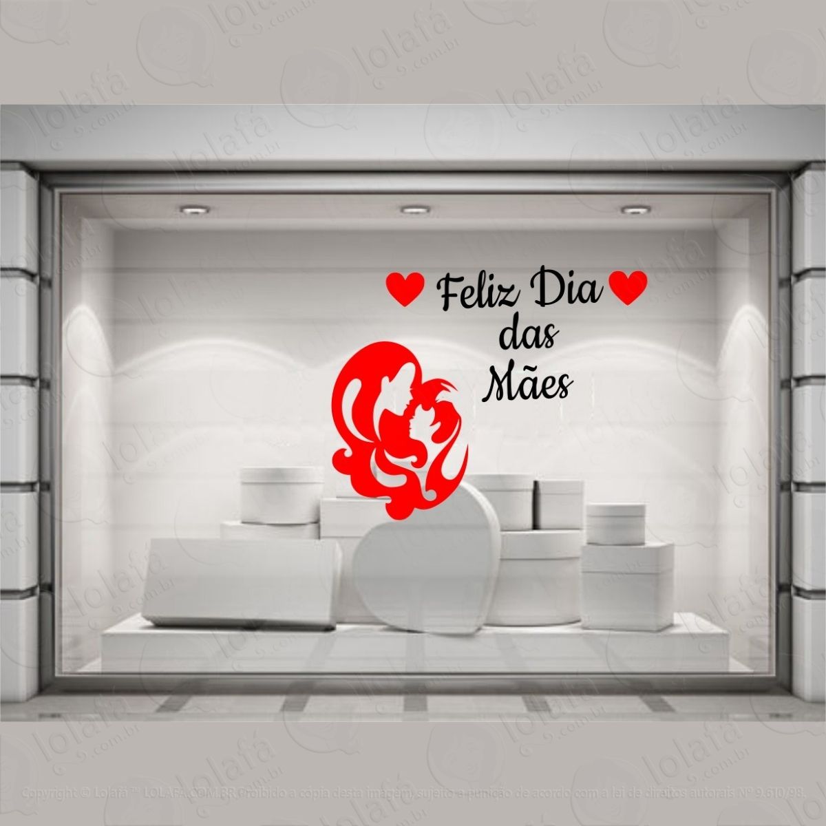 Vitrine Adesivo Dia Das Mães Loja Decoração Mãe Mamãe Mod:4618