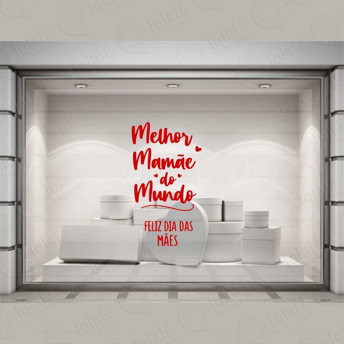 adesivo vitrine dia das mães loja condomínio decoração mod:4624