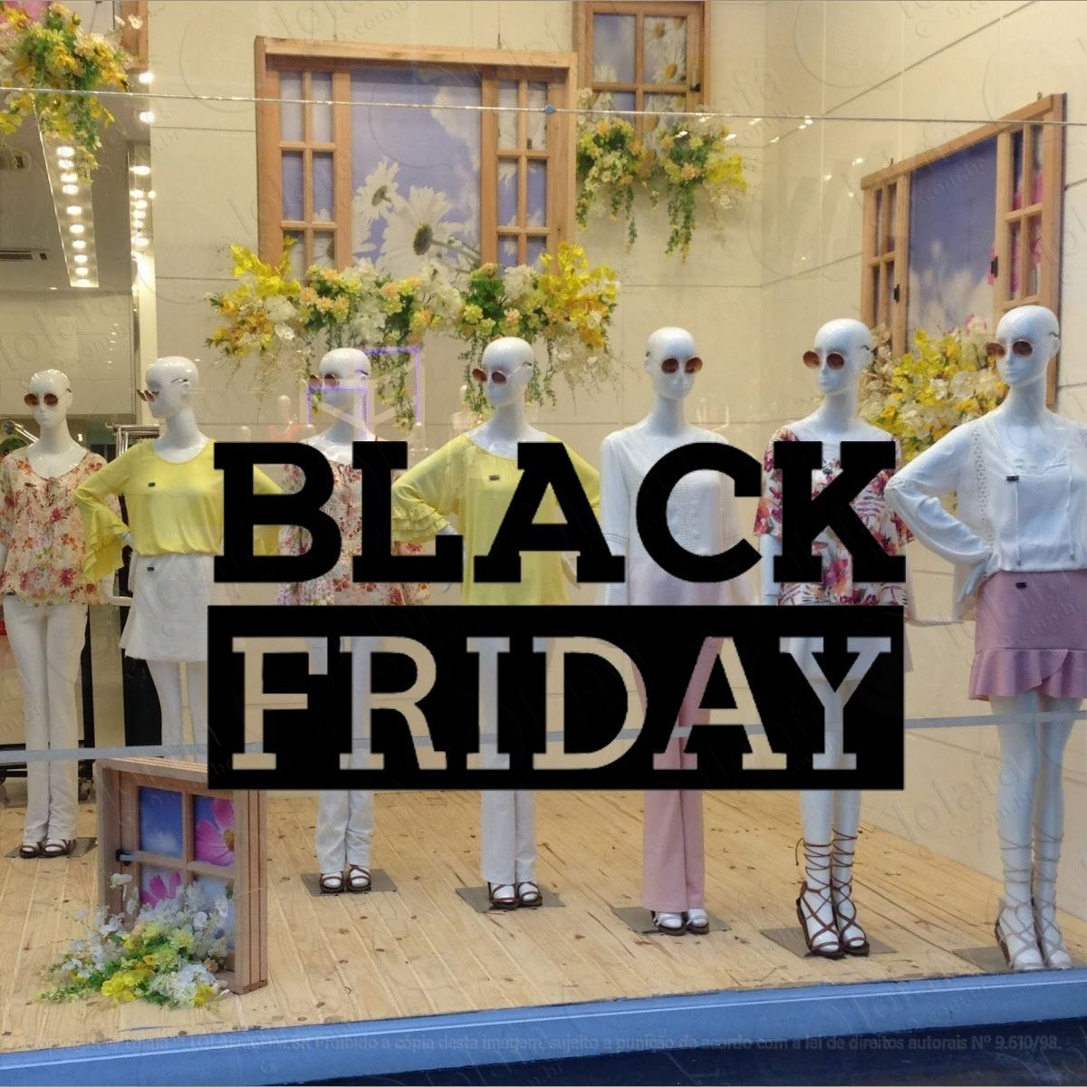adesivo decorativo vitrine black friday mod:4627