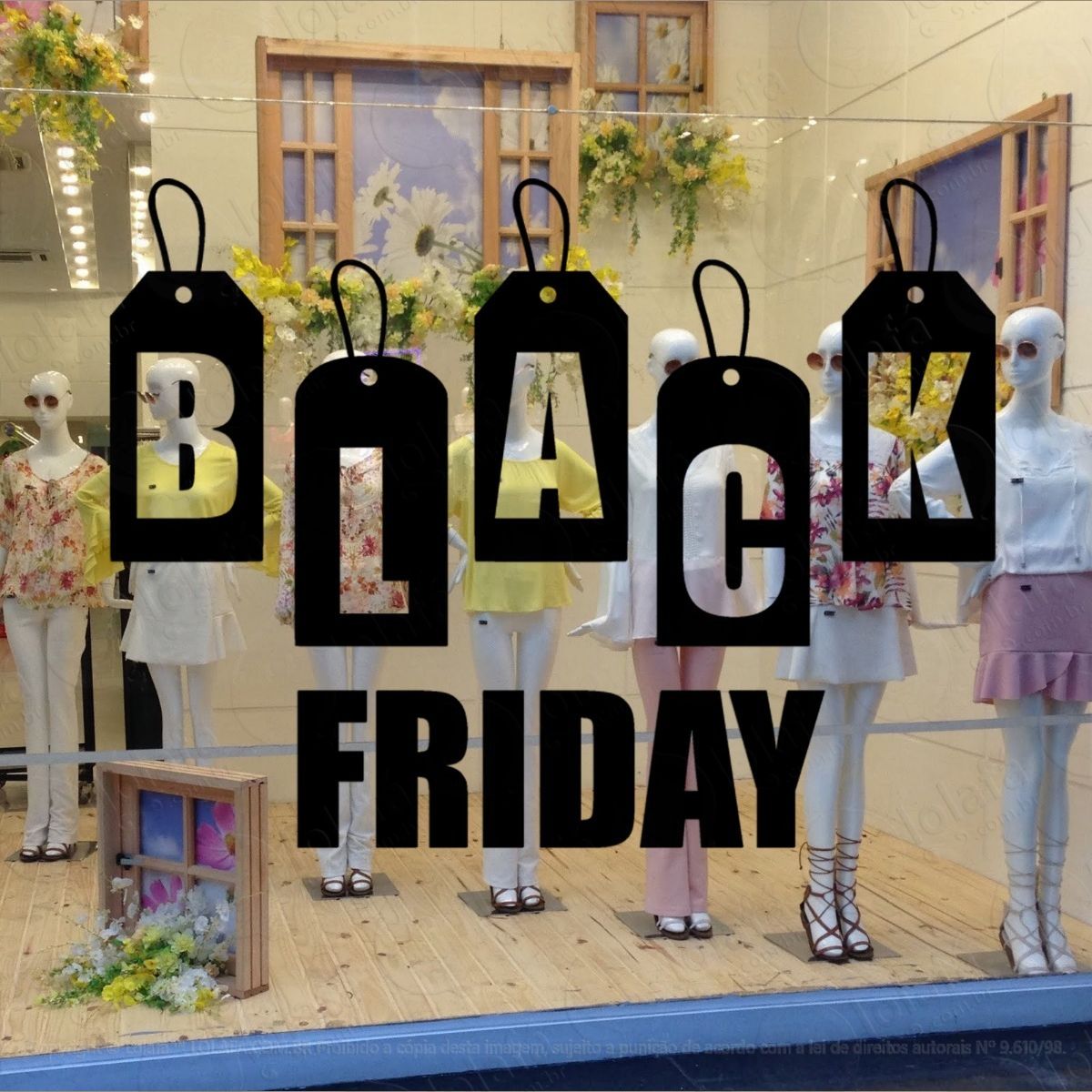 Adesivo Decorativo Vitrine Black Friday Tags Mod:4638