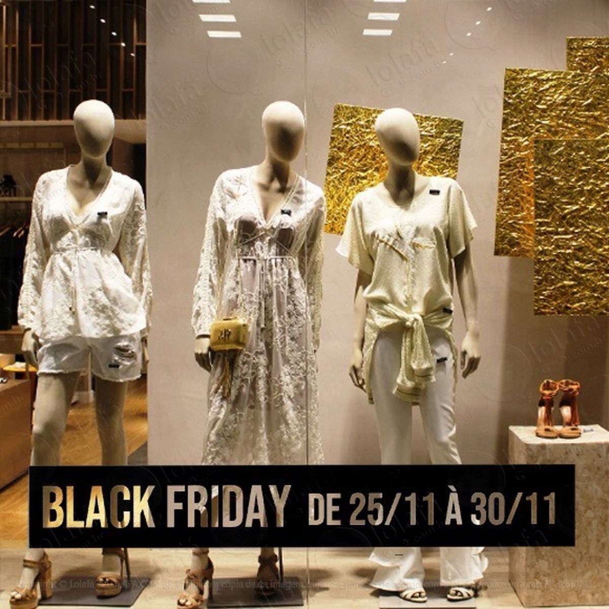 Adesivo Decorativo Vitrine Faixa Black Friday Mod:4736