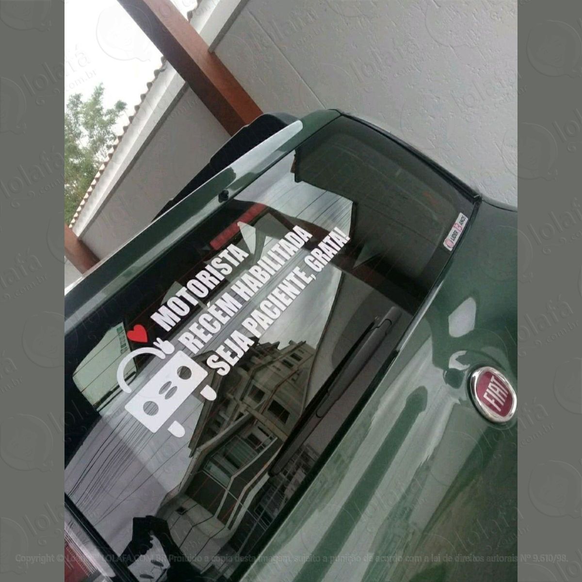 adesivo automotivo motorista recém habilitada mod:4757
