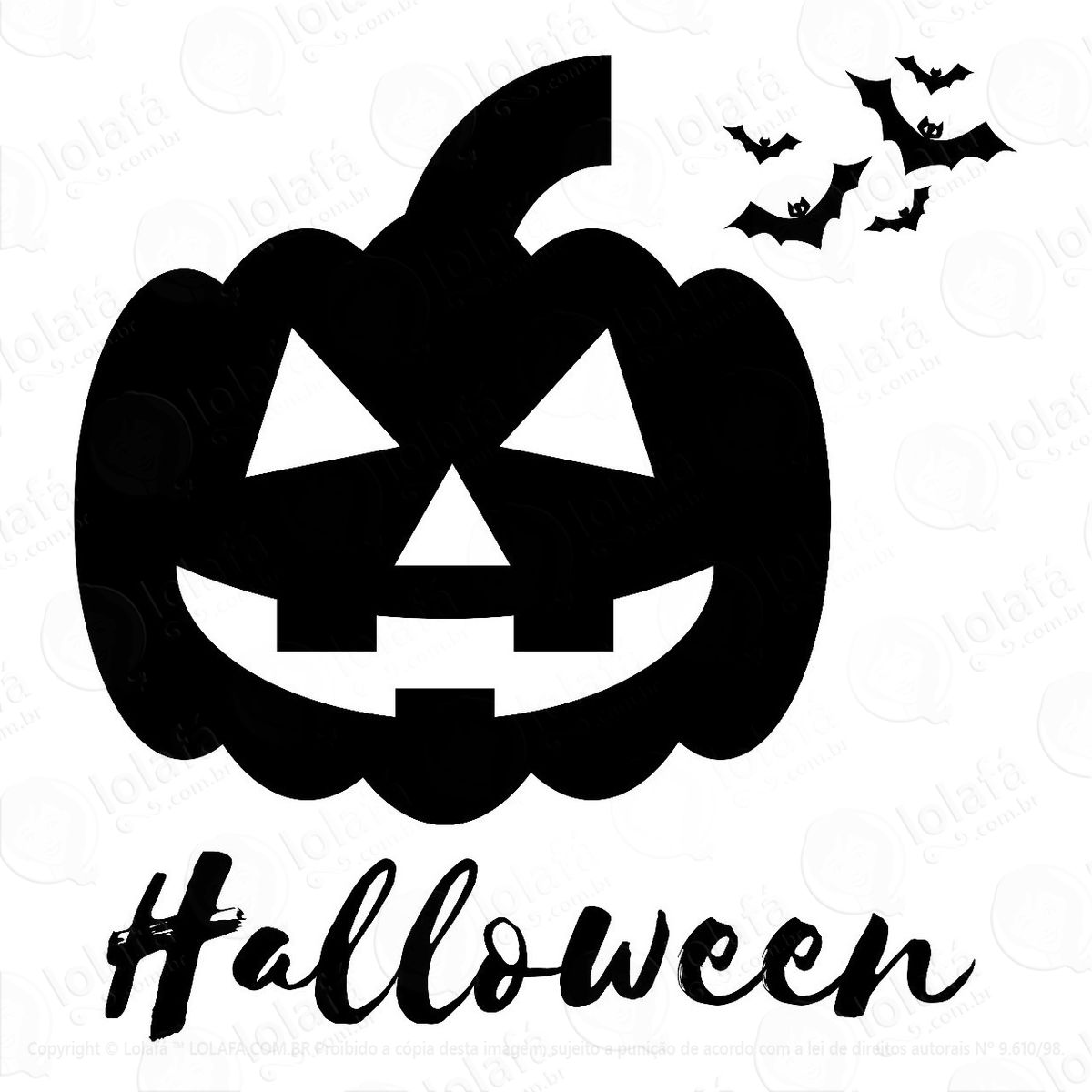 Adesivo Decoração Vitrine Loja Halloween Mod:4844