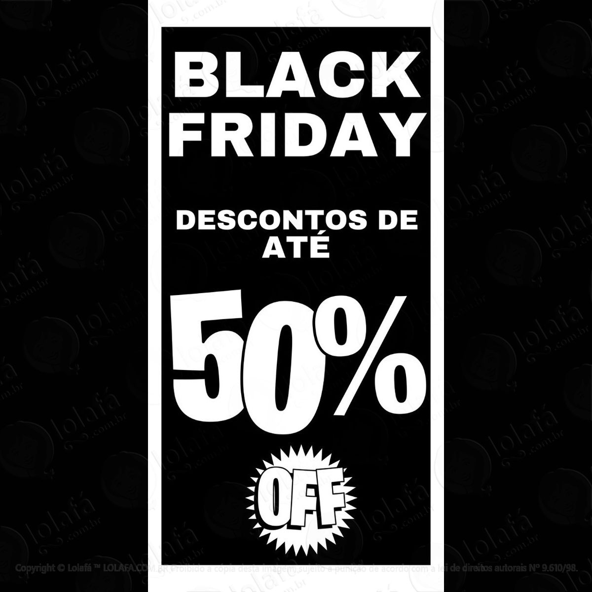 Adesivo Decorativo Vitrine Loja Black Friday Mod:4857